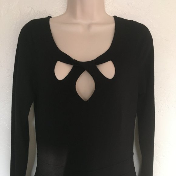 INC International Concepts Black Sweater Dress L - Picture 4 of 8